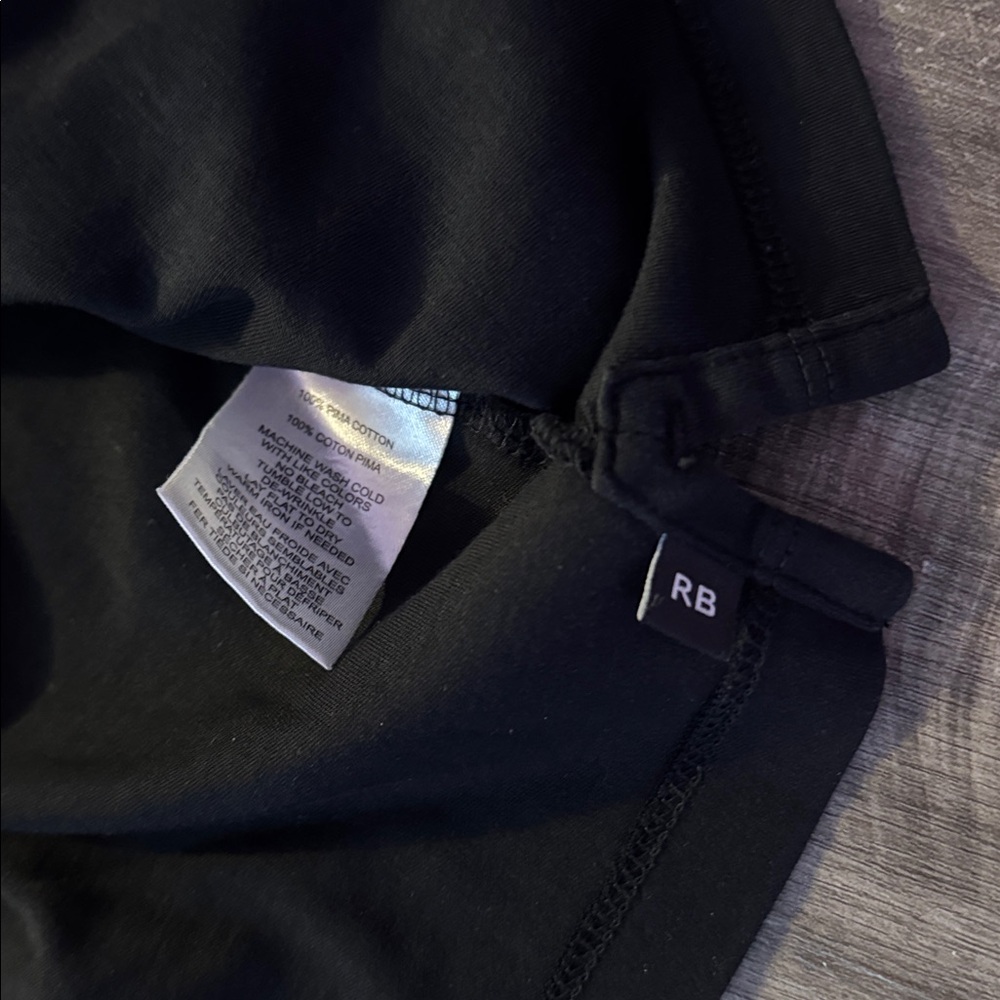Robert Barakett large 1/4 Zip Pullover shirt top men’s $125 black long sleeve - Picture 7 of 9